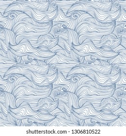 Abstract seamless patter with waves -universal neutral background for any project
