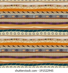Abstract seamless pattern of African