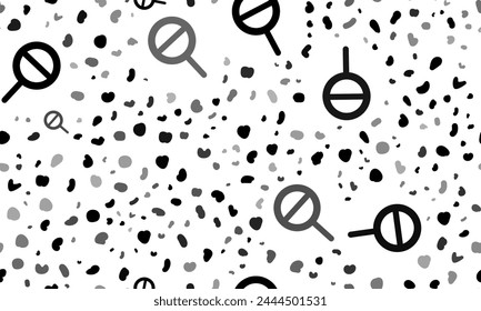 Abstract seamless pattern with agender symbols. Creative leopard backdrop. Vector illustration on white background