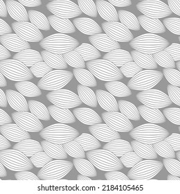 Resumen de un patrón impecable con elementos en forma de almendra. Ilustración vectorial dibujada a mano. Diseño de color plano, fácil de colorear