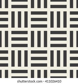 Abstract seamless pattern of alternating vertical and horizontal short stripes. Geometric repeating pattern. Vector design