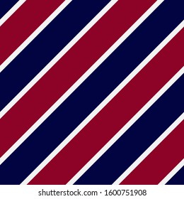 Abstract Seamless Pattern American President Day. Vector Illustration red and blue lines on a white background.