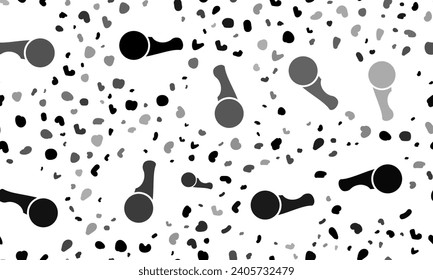 Abstract seamless pattern with angle grinder symbols. Creative leopard backdrop. Vector illustration on white background