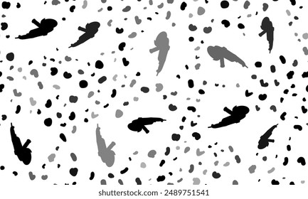 Abstract seamless pattern with angle grinder symbols. Creative leopard backdrop. Vector illustration on white background