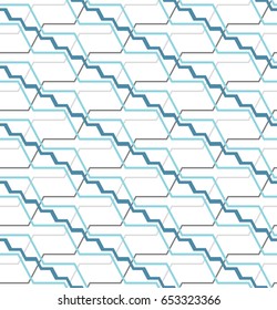 Abstract seamless pattern with angular lines. Structure of geometric shapes.