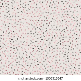 Abstract seamless pattern. Ants randomly running around on a bright background.