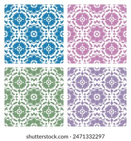 Abstract seamless pattern in Arabian style. floral arabesque design Islamic seamless background.