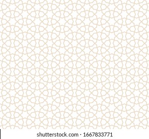 Abstract seamless pattern. Arabic line ornament with geometric shapes.