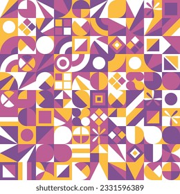 Abstract seamless pattern of arbitrary geometric shapes. Template for the design of covers, posters, interior design, wallpapers and backgrounds