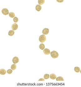 Abstract Seamless Pattern arch of Gold color. Perfect for your design, textile, pattern fills, box, posters, cards, web page background etc. Pattern under the mask. Vector.