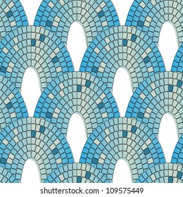 Abstract seamless pattern with arches