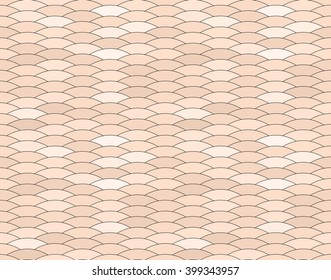 Abstract seamless pattern of arcs with a black stroke in beige colors. Vector eps10.