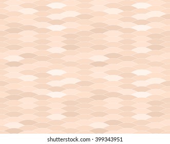 Abstract seamless pattern of arcs with a white stroke in beige colors. Vector eps10.