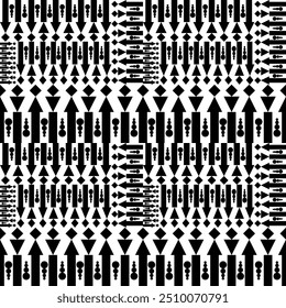 Abstract seamless pattern in arrowhead style for artwork and production.