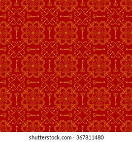 Abstract Seamless Pattern with arrows. Vintage Ornament Pattern. Ethnic decorative elements for print and cloth, fabrics and canvas texture or any other kind of design.