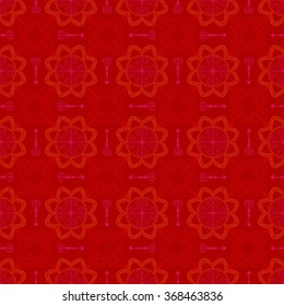 Abstract Seamless Pattern with arrows. Vintage Ornament Pattern. Ethnic decorative elements for print and cloth, fabrics and canvas texture or any other kind of design.