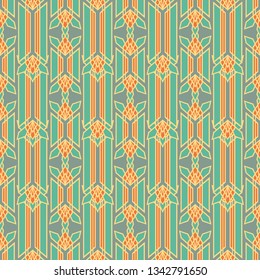Abstract seamless pattern. Art deco style. Design element for wrapping paper, wallpaper and fabric.