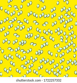 Abstract seamless pattern of asemetric circle hand-drawn. Suitable for fabrics. Vector drawing