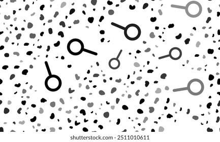 Abstract seamless pattern with astrological connection symbols. Creative leopard backdrop. Vector illustration on white background