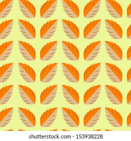 Abstract seamless pattern with autumn leaves
