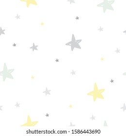 Abstract seamless pattern for baby with heart. Hand drawn modern pattern for posters, cards, t-shirts.