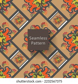 Abstract seamless pattern with background