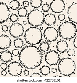 Abstract seamless pattern background black circles 