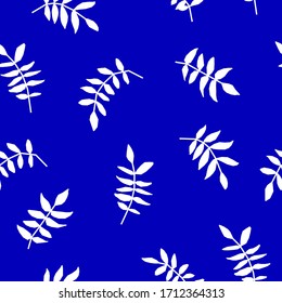 Abstract seamless pattern background. Blue and white colored swatch for design wrapping paper, wallpaper, bag or dress textile etc.