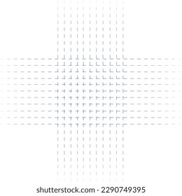 Abstract seamless pattern background in blue and black gradient color. Plus forming lines.