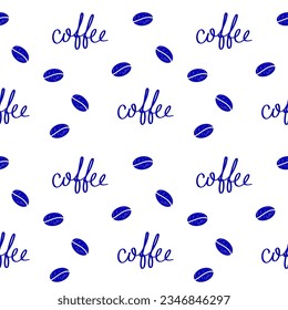 Abstract seamless pattern background. Blue and white colored swatch for design wrapping paper, wallpaper, bag or dress textile etc.