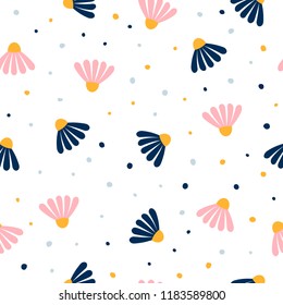 Abstract seamless pattern background. Childish application geometric cover for design birthday card, wallpaper, holiday wrapping paper, shop sale advertising, textile fabric, bag print, t shirt etc.