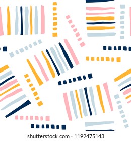 Abstract seamless pattern background. Childish graphic cover for design kid birthday card, party wallpaper, holiday wrapping paper, shop sale advertising, textile, dress, bag print, t shirt etc.