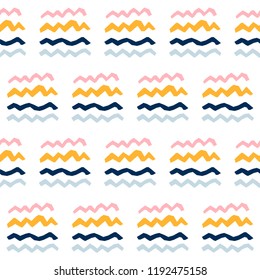 Abstract seamless pattern background. Childish graphic cover for design kid birthday card, party wallpaper, holiday wrapping paper, shop sale advertising, textile, dress, bag print, t shirt etc.