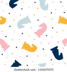 Abstract seamless pattern background. Childish graphic cover for design kid birthday card, party wallpaper, holiday wrapping paper, shop sale advertising, textile, dress, bag print, t shirt etc.