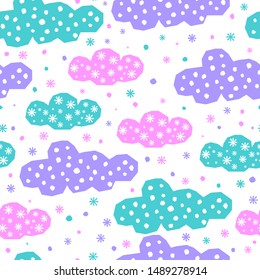 Abstract seamless pattern background. Seamless childish crafted swatch  for wrapping paper, textile, bag print, invitation, poster, banner, placard, diary, album, sketch book cover etc. 