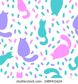 Abstract seamless pattern background. Seamless childish crafted swatch  for wrapping paper, textile, bag print, invitation, poster, banner, placard, diary, album, sketch book cover etc. 