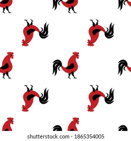 Abstract Seamless Pattern Background with cock. Vector Illustration EPS10