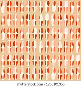Abstract seamless pattern background. Colorful hand-drawn oval shapes. Simple modern texture for trend design