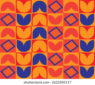 Abstract seamless pattern  Abstract background design with Geometric shape .vector illustration.