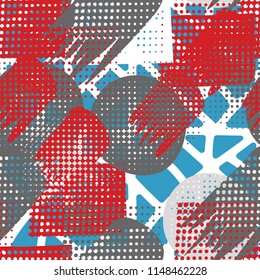 Abstract seamless pattern with a background of a disordered grating.