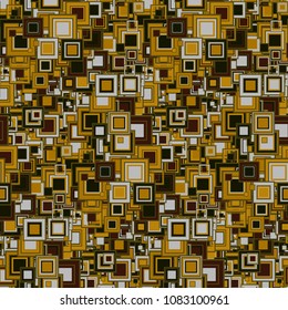 Abstract seamless pattern, Background, Geometrical elements of a square form, Free position, Graphic mosaic.
