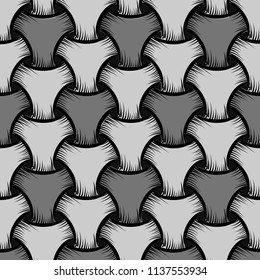 Abstract seamless pattern. Background of abstract geometrical weaving. Vector illustration
