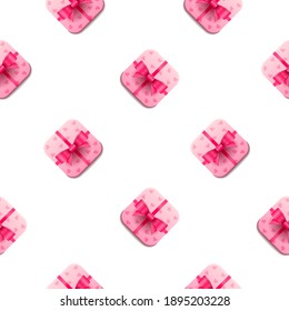 Abstrakte, nahtlose Muster-Hintergrund Geschenke glücklich Geburtstag feiern Design Vektor-Stil