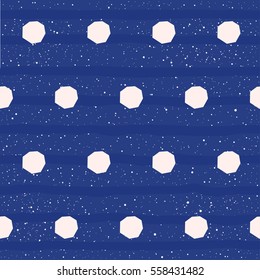Abstract seamless pattern background. Hand drawn circle isolated on blue for card, invitation, album, sketch book, scrapbook, holiday wrapping paper, textile fabric, garment etc