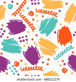 Abstract seamless pattern background. Handmade doodle seamless pattern for design card, invitation, t shirt, book, banner, poster, scrapbook, album, textile fabric, garment, bag print etc. 