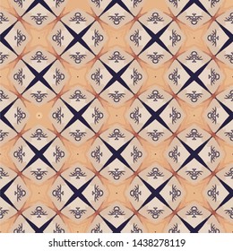 Abstract seamless pattern background Islamic geometric traditional for wrapping paper, wallpaper, carpet, and textile