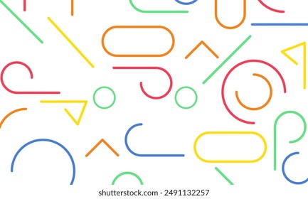 Abstract seamless pattern background modern design with white geometric colorful lines. Suit for poster, cover, banner, brochure, website