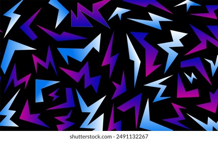 Abstract seamless pattern background modern design black lightning thunder. Suit for poster, cover, banner, brochure, website