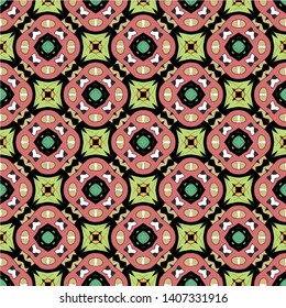 Abstract seamless pattern background. Ornament oriental print texture wrapping paper decoration.