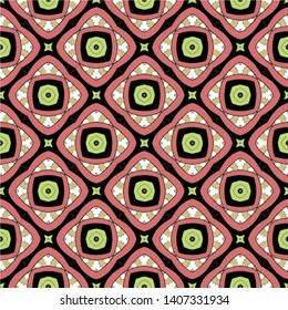 Abstract seamless pattern background. Ornament oriental print texture wrapping paper decoration.